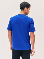 BOSS Blue Regular Fit Seasonal Graphic Print 100% Cotton T-Shirt - Image 2 of 4