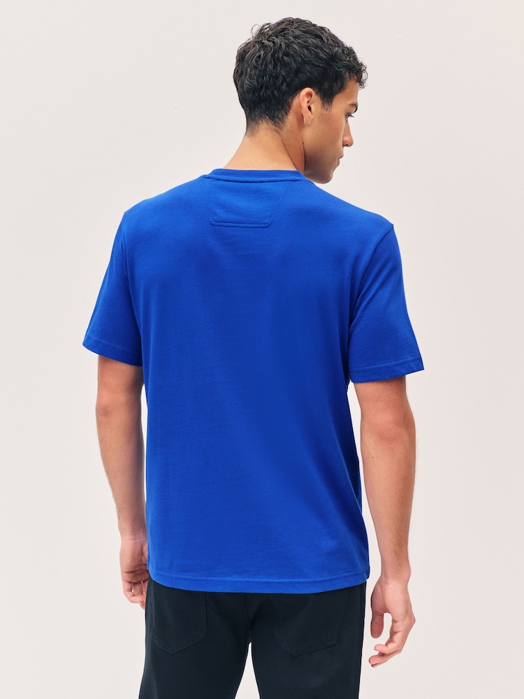 BOSS Blue Regular Fit Seasonal Graphic Print 100% Cotton T-Shirt - Image 2 of 4