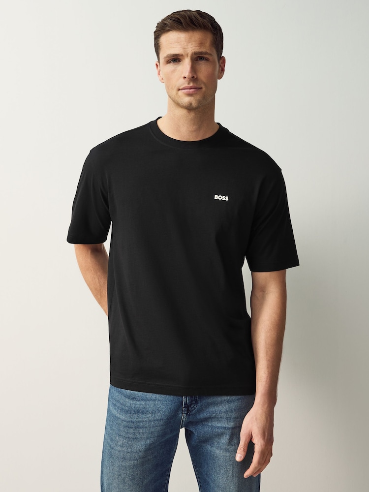 BOSS Black Relaxed Fit Seasonal Print 100% Cotton T-Shirt - Image 1 of 5