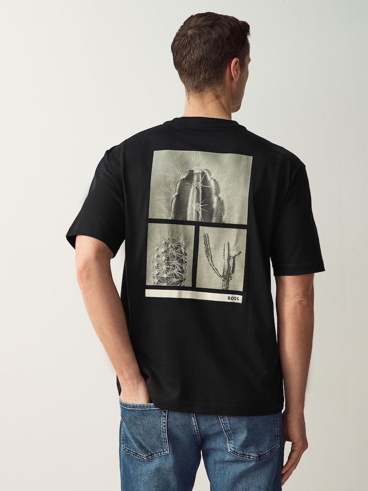 BOSS Black Relaxed Fit Seasonal Print 100% Cotton T-Shirt - Image 2 of 5