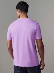 BOSS Purple Tape Logo 100% Cotton Jersey T-Shirt - Image 2 of 4