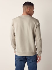 BOSS Natural Relaxed Fit Westart Logo Patch 100% Cotton Terry Jersey Sweatshirt - Image 2 of 4