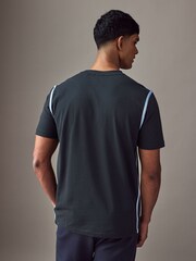 BOSS Blue Stretch Cotton T-Shirt - Image 2 of 4