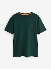 Verde - BOSS Relaxed Fit Tales Logo Patch Jersey T-Shirt - Imagen 1 de 1