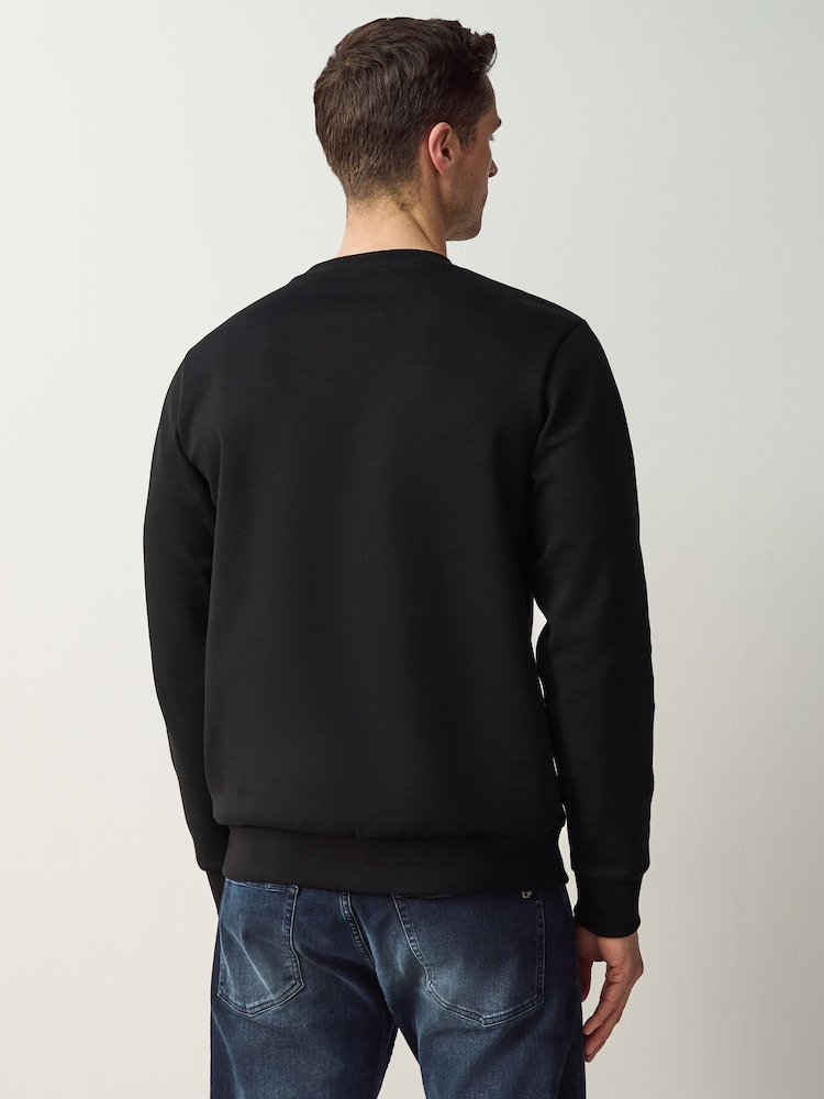 Schwarz - BOSS Double B Monogram Logo Jersey Sweatshirt - Bild 2 von 4