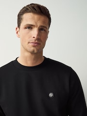 Schwarz - BOSS Double B Monogram Logo Jersey Sweatshirt - Bild 3 von 4