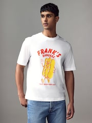HUGO Regular Fit Artwork 100% Cotton Jersey T-Shirt - Bild 1 von 4