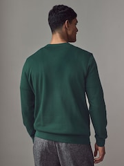 BOSS Green Relaxed Fit Westart Logo Patch 100% Cotton Terry Jersey Sweatshirt - Image 2 of 4