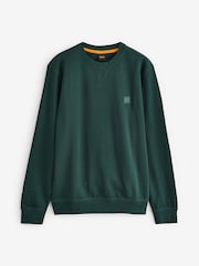 BOSS Green Relaxed Fit Westart Logo Patch 100% Cotton Terry Jersey Sweatshirt - Image 4 of 4