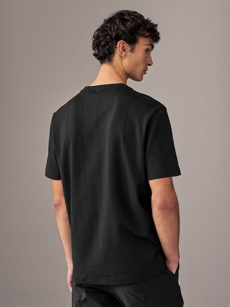 BOSS Black Tee Drop Needle Stitch Relaxed Fit T-Shirt - Image 2 of 4