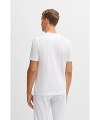 BOSS White Tape Logo 100% Cotton Jersey T-Shirt - Image 2 of 5