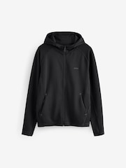 BOSS Black Reflective Active Stretch Zip Through Hoodie - Image 1 of 1