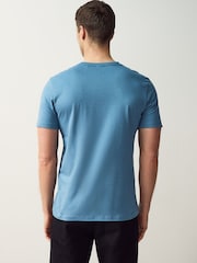BOSS Blue Ground Relaxed Fit Tales Logo Patch Jersey T-Shirt - Image 2 of 4