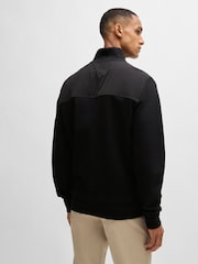 BOSS Black Regular Fit Mercerised 100% Cotton Sweatshirt - Image 2 of 5
