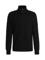 BOSS Black Regular Fit Mercerised 100% Cotton Sweatshirt - Image 5 of 5