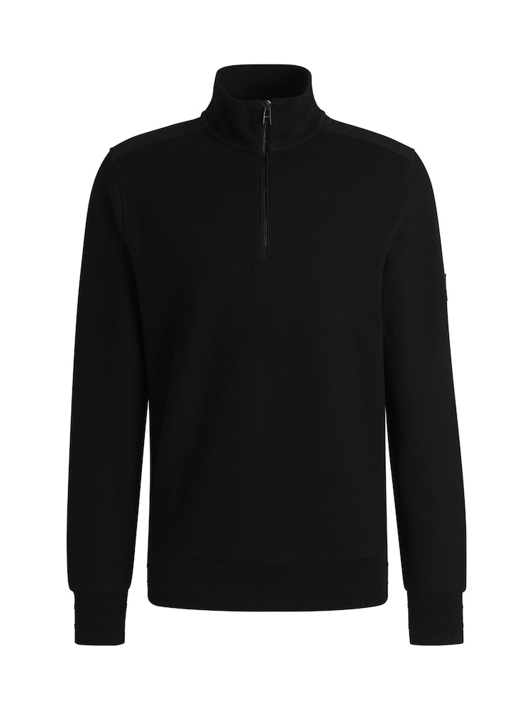 BOSS Black Regular Fit Mercerised 100% Cotton Sweatshirt - Image 5 of 5