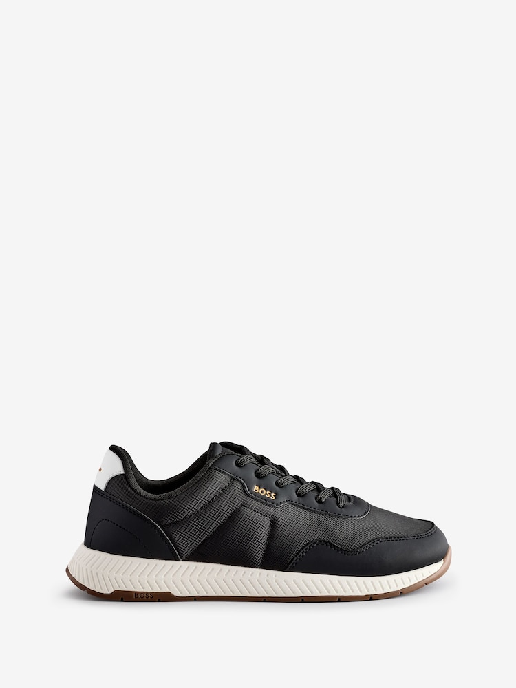 BOSS Black Lace-Up Trainers - Image 1 of 1