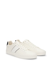 BOSS Natural Trainers With Plain And Grained Textures - Image 3 of 3