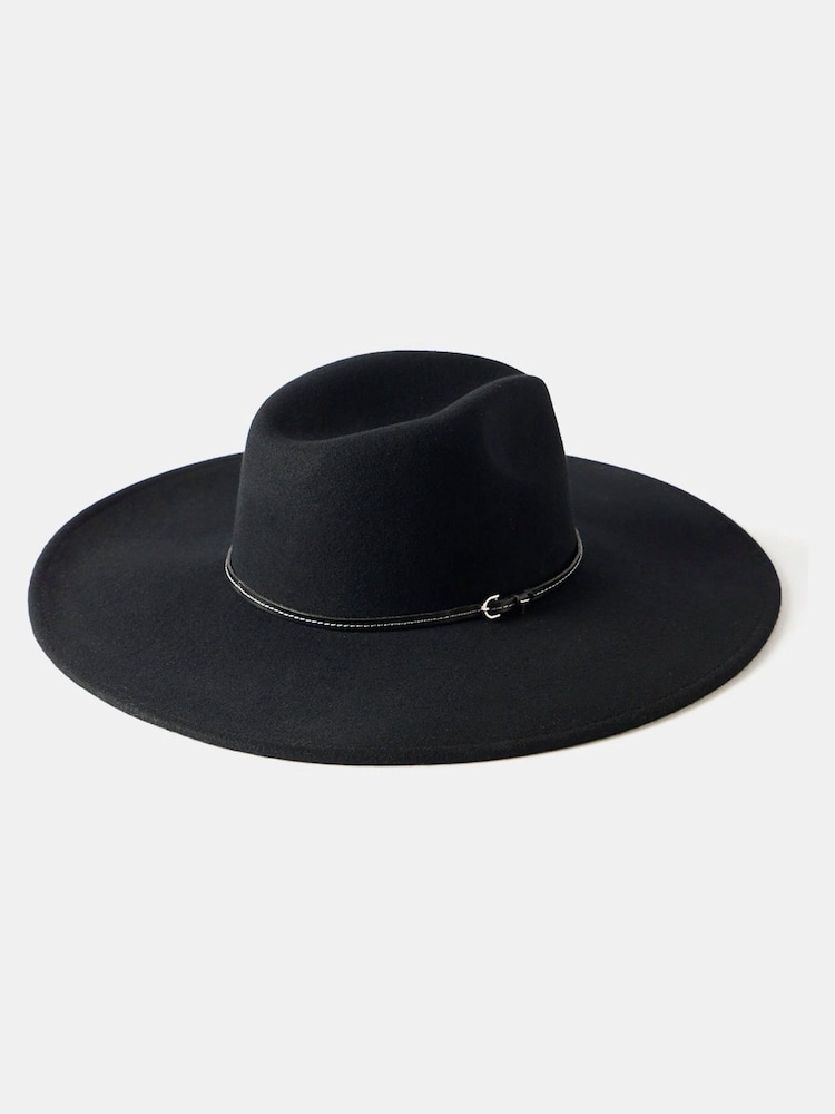 Mint Velvet Black Cowboy Fedora Hat - Image 4 of 4