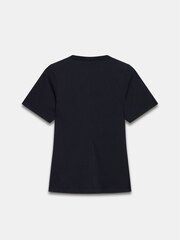Mint Velvet Blue Seam Detail Peplum 100% Cotton Top - Image 4 of 4