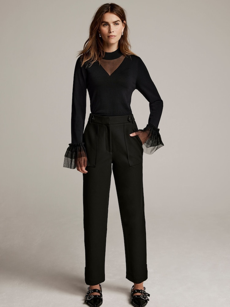 Mint Velvet Black Slim Trousers - Image 1 of 7