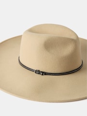 Mint Velvet Cream Cowboy Fedora Hat - Image 4 of 4