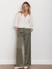 Mint Velvet Black/white Geo Print Wide Leg Trousers - Image 1 of 4