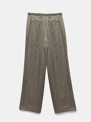 Mint Velvet Black/white Geo Print Wide Leg Trousers - Image 4 of 4