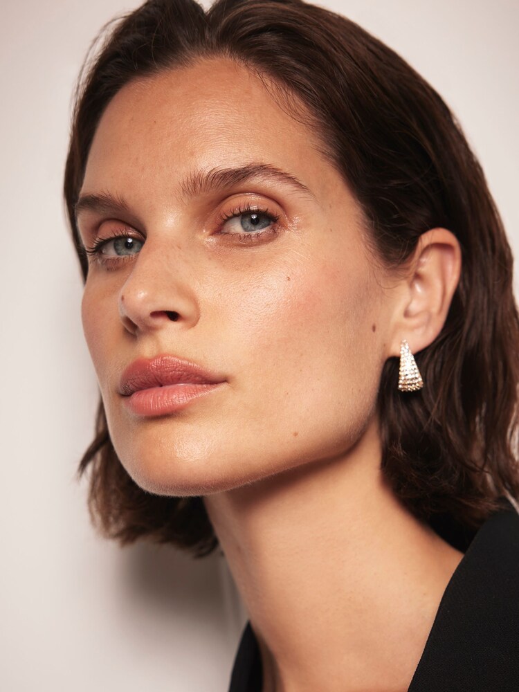 Mint Velvet Gold Tone Sparkle Earrings - Image 1 of 3 Mint Velvet Gold Tone Sparkle Earrings - Image 1 of 3