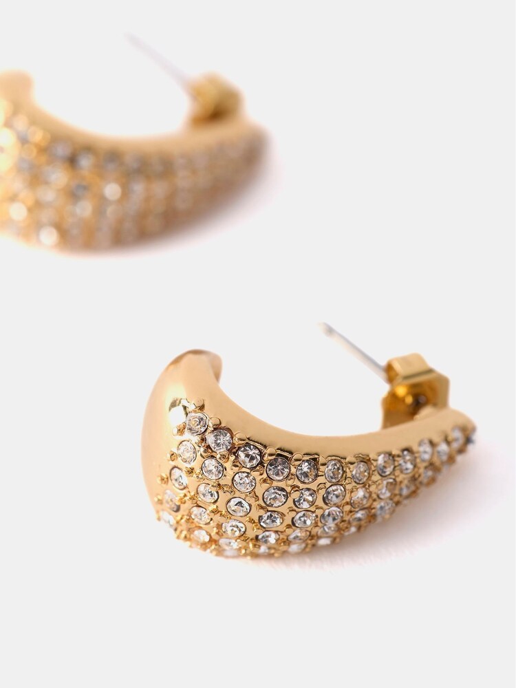 Mint Velvet Gold Tone Sparkle Earrings - Image 3 of 3 Mint Velvet Gold Tone Sparkle Earrings - Image 3 of 3