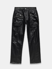 Mint Velvet Black Coated Straight Jeans - Image 5 of 7
