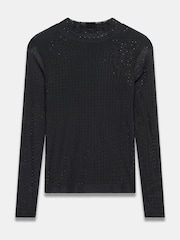 Mint Velvet Black Embellished Top - Image 3 of 4