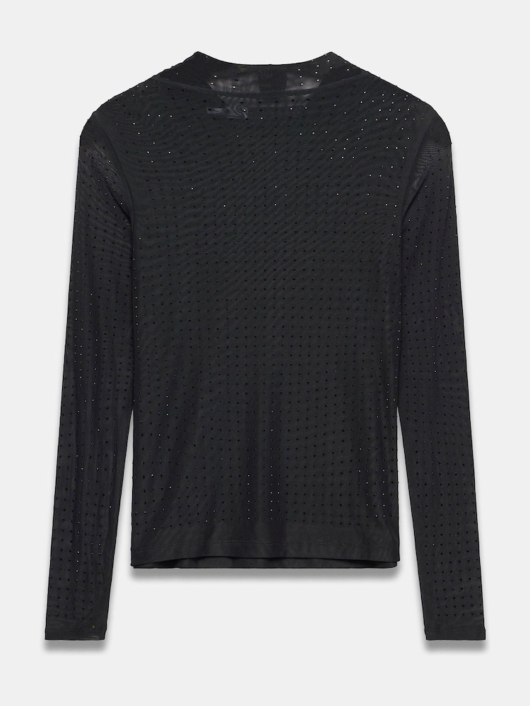 Mint Velvet Black Embellished Top - Image 4 of 4