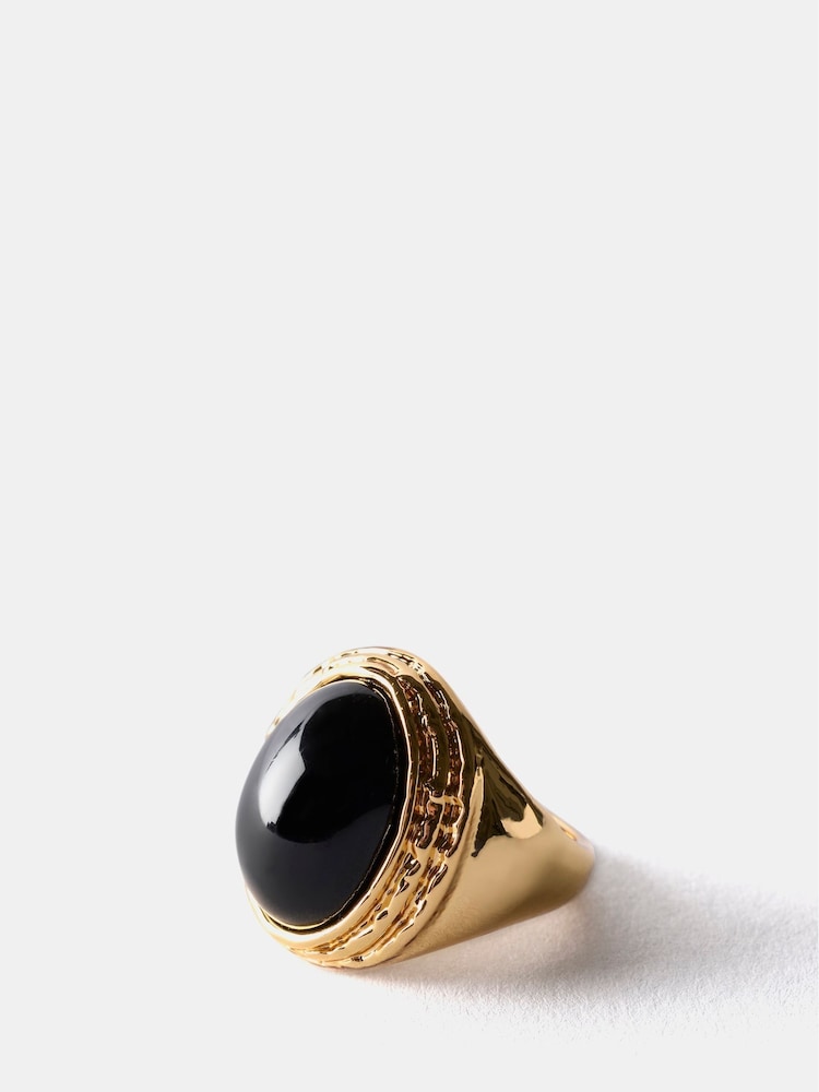 Mint Velvet Gold Tone Stone Detail Ring - Image 1 of 3