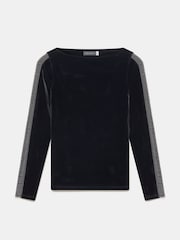 Mint Velvet Black Sleeve Detail Top - Image 3 of 4