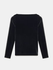 Mint Velvet Black Sleeve Detail Top - Image 4 of 4