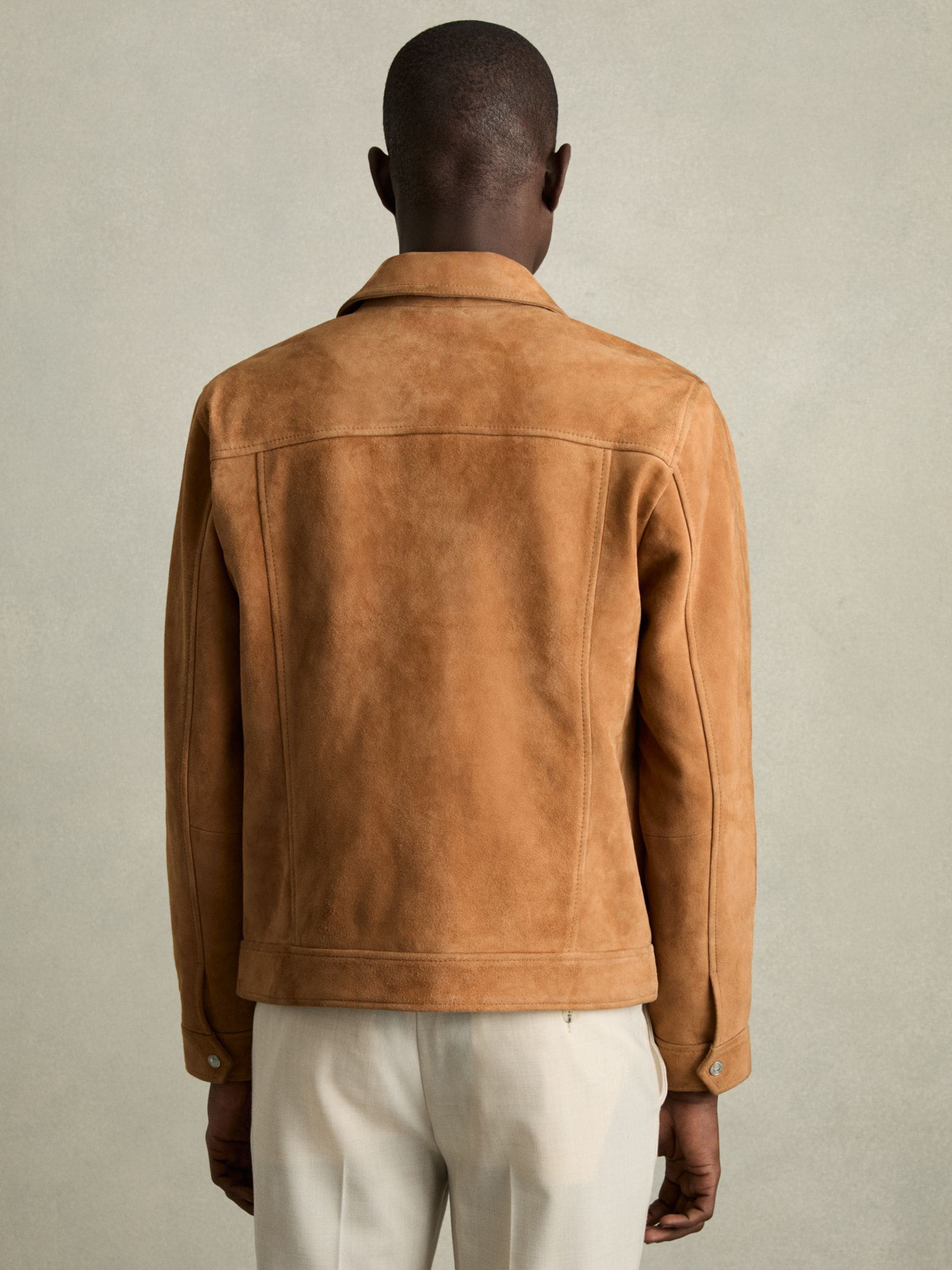 【海外限定】REISSスエードジャケット☆Hanson Pure Suede Jacke Reiss Hanson Pure Suede Jacket, Chocolate Brown