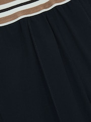 Reiss Navy Abs 13-14 yrs Stripe-Waistband Wide-Leg Trousers - Image 4 of 4
