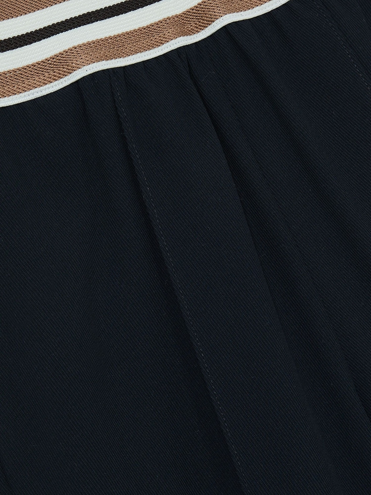Reiss Navy Abs 13-14 yrs Stripe-Waistband Wide-Leg Trousers - Image 4 of 4