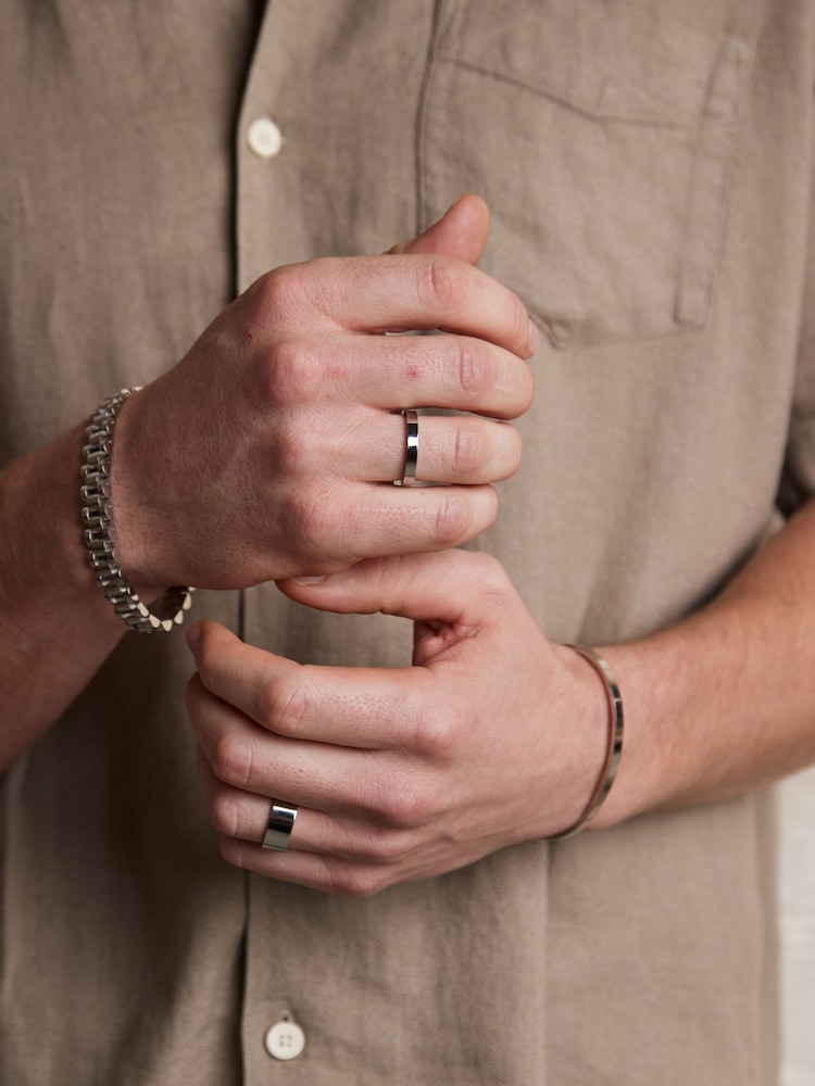 Orelia London Silver Tone Metal Stacking Ring Set - Image 2 of 3