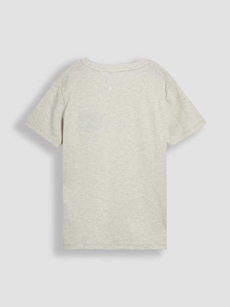JoJo Maman Bébé Cream Good Vibes Classic Crew Neck T-Shirt - Image 2 of 3