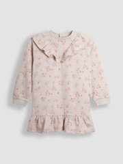 JoJo Maman Bébé Neutral Floral Sweat Dress - Image 1 of 3