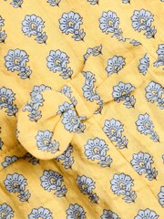 JoJo Maman Bébé Yellow Floral Ruffle Front Playsuit - Image 3 of 4