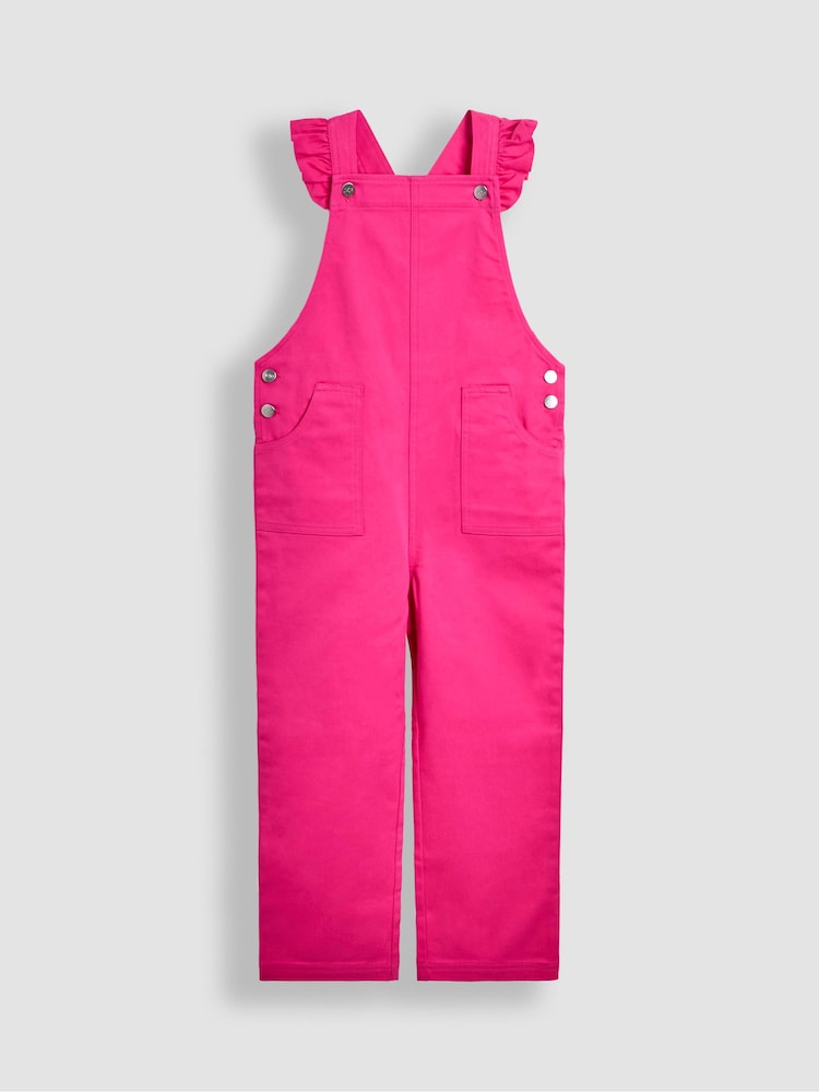 JoJo Maman Bébé Frill Shoulder Dungarees - صورة 1 من 3
