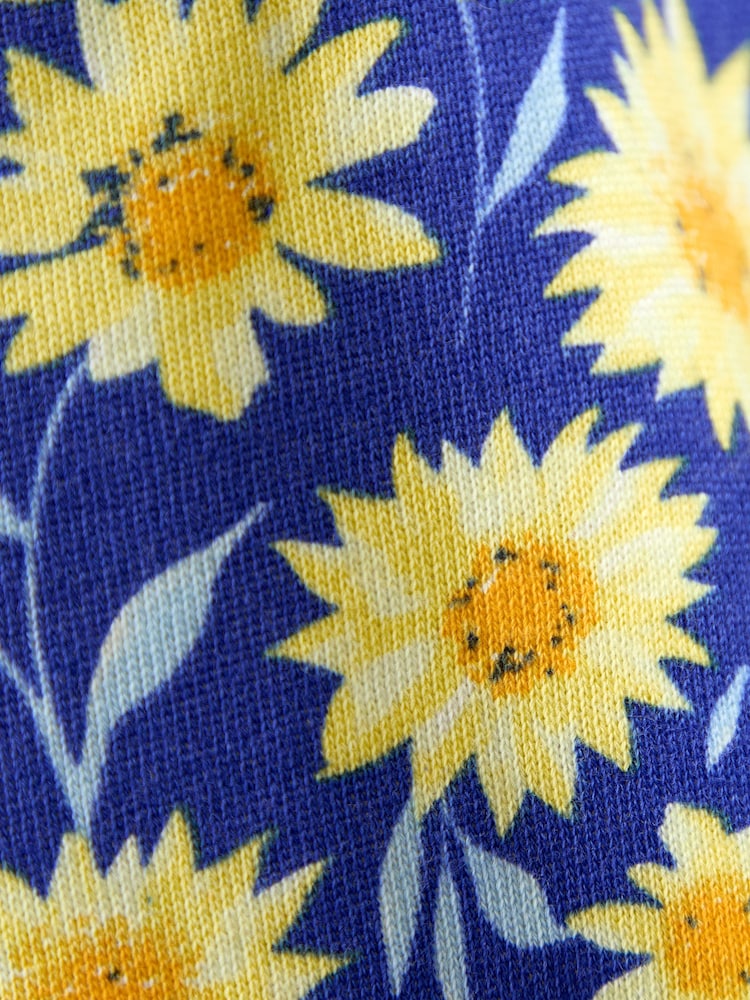 JoJo Maman Bébé Navy Blue Sunflower Printed Crew Neck Sweatshirt - Image 3 of 3 JoJo Maman Bébé Navy Blue Sunflower Printed Crew Neck Sweatshirt - Image 3 of 3