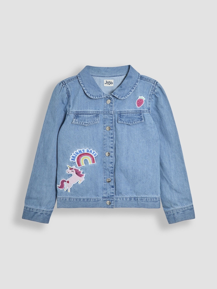 JoJo Maman Bébé Good Vibes Denim Jacket - Image 1 of 4