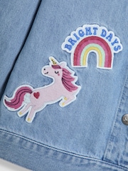 JoJo Maman Bébé Good Vibes Denim Jacket - Image 3 of 4