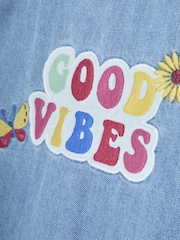 JoJo Maman Bébé Good Vibes Denim Jacket - Image 4 of 4