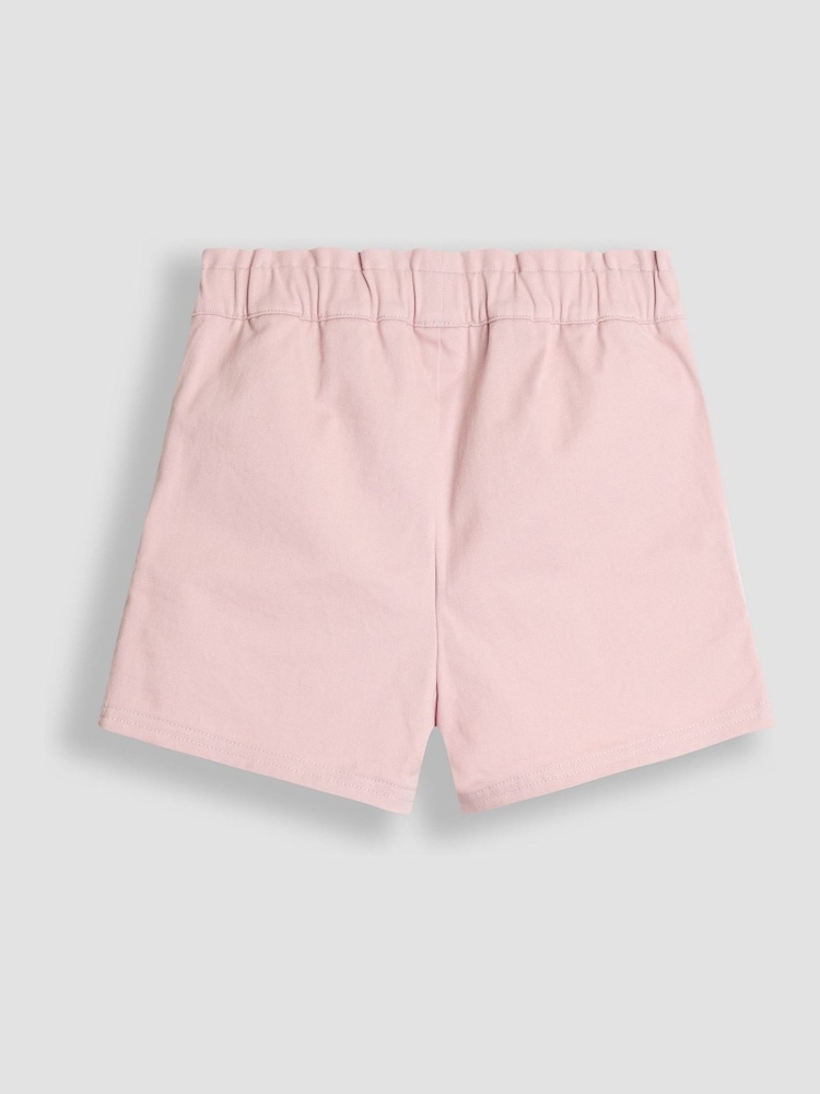 JoJo Maman Bébé Rose Pink Twill Turn-up Hem Shorts - Image 2 of 3
