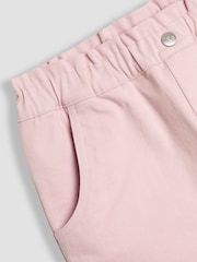 JoJo Maman Bébé Rose Pink Twill Turn-up Hem Shorts - Image 3 of 3